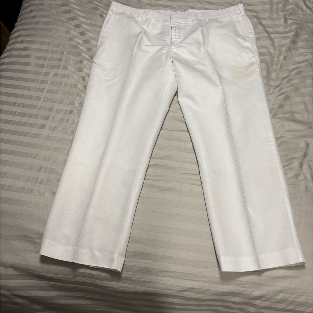 Perry Ellis White Men’s Linen Pant